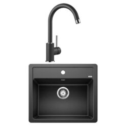 Blanco LEGRA 6 Granit Antrasit Evye, MIDA Antrasit Armatür Set