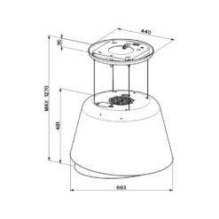 Alternative view of Faber BELLE PLUS Ada Davlumbaz, Gold - Warm DG Matt KL, 70 cm