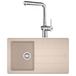 Franke BFG 611 Granit Avena Evye, Active Plus Doccia Krom Spiralli Armatür Seti