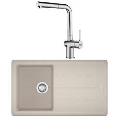 Franke BFG 611 Granit Sahara Evye, Active Plus Doccia Krom Spiralli Armatür Seti