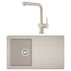 Franke BFG 611 Granit Sahara Evye, Active Plus Doccia Sahara Spiralli Armatür Seti