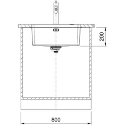 Alternative view of Franke MYX 110-55 Paslanmaz Çelik Evye, Tezgah Altı, 59x44 cm