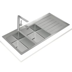 Alternative view of Teka ZENIT RS15 2B 1D AUTO Çelik Evye, Sağ Damlalıklı, Tezgah Üstü, 116x52 cm